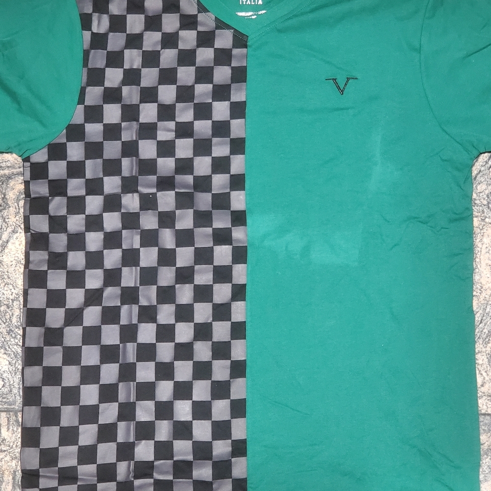 Versace 1969 Green Print Short Sleev T- Shirt